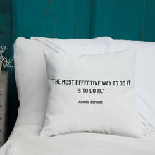 Load image into Gallery viewer, Amelia Earhart Courageous Inspirational Throw Pillow
