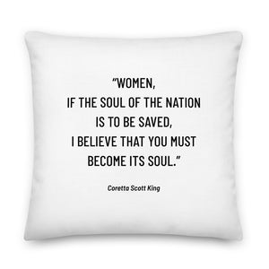 Coretta Scott King Advocate Throw Pillow
