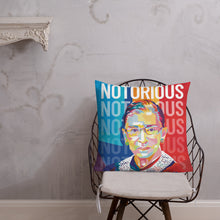 Load image into Gallery viewer, Ruth Bader Ginsburg Notorious RBG Throw Pillow