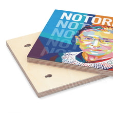 Load image into Gallery viewer, Notorious RBG Ruth Bader Ginsburg Print on Wood Canvas