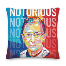 Load image into Gallery viewer, Ruth Bader Ginsburg Notorious RBG Throw Pillow