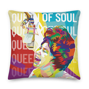 Aretha Franklin Queen of Soul Throw Pillow